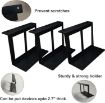 Under Desk Laptop Tablet Mini PC Storage Stand, Metal Tray Rack 6.8cm - 3
