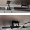 Under Desk Laptop Tablet Mini PC Storage Stand, Metal Tray Rack 4.8cm - 4