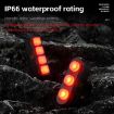 WEST BIKING Bicycle Night Riding Brake Taillight - Round Light Basic - 3