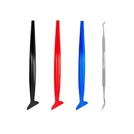 4pcs Car Film Edge Trimmer Tool Set - Seam Tucking Scraper Kit - 1
