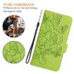 Vivo S30 Pro Mini Green Embossed Rose RFID Anti-theft Leather Case - 7