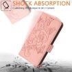 Vivo S30 Pro Mini Pink Embossed Rose RFID Anti-theft Leather Case - 6
