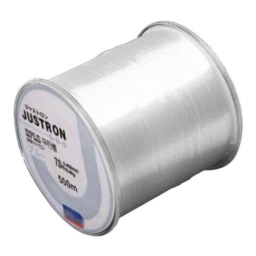 5.0# 0.37mm 6.32kg Tension 500m Raw Silk Nylon Fishing Line Transparent - 1
