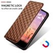 Ulefone Note 14 Brown Flip Leather Phone Case with Cubic Grid Texture - 5