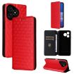 Ulefone Note 19 Red Flip Leather Phone Case with Cubic Grid Texture - 1