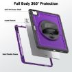 iPad Pro 13 2024 Purple Honeycomb Hand Grip Turntable Stand Case - 3