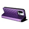 OnePlus 13T Purple Flip Leather Phone Case with Cubic Grid Texture - 5