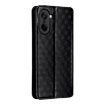 OnePlus Ace 5 Racing Flip Leather Phone Case - Black Cubic Grid Texture - 3