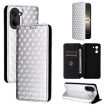 OnePlus Ace 5 Racing Flip Leather Phone Case - Silver Cubic Grid Texture - 1