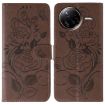 Xiaomi Poco F7 Ultra/Redmi K80 Pro Rose Butterfly Leather Case Brown - 1