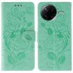 Xiaomi Poco F7 Pro/Redmi K80 Green Rose Butterfly Leather Case - 1