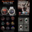 AK81 BT Call Smart Watch, Blood Pressure/Heart Rate Monitor, Black Steel - 8