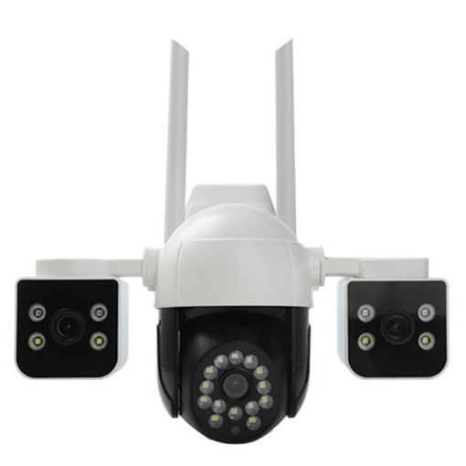 QX155 6MP Triple Camera WiFi with Humanoid Detection - UK Plug - 1