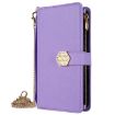 Vivo X200s 5G Crossbody Leather Phone Case - Purple, Cross Texture - 2