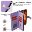 Vivo X200s 5G Crossbody Leather Phone Case - Purple, Cross Texture - 3