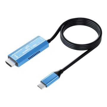 YCE-V286A Type-C to HDMI2.1 8K Adapter Cable - Blue - 1