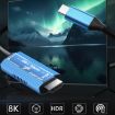 YCE-V286A Type-C to HDMI2.1 8K Adapter Cable - Blue - 4