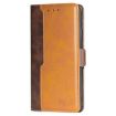 Redmi Note 14S 4G Leather Phone Case, Dark Brown & Gold Contrast - 2