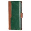 Redmi Note 14S 4G Leather Phone Case - Light Brown & Green Contrast - 2