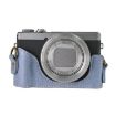 Canon G7 X Mark III Retro Blue Leather Camera Case Bag with Strap - 4