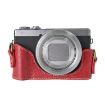 Canon G7 X Mark III Retro Red Leather Camera Case Bag with Strap - 4