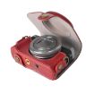 Canon G7 X Mark III Retro Red Leather Camera Case Bag with Strap - 5