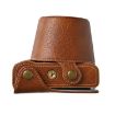 FUJIFILM X-M5 Retro Litchi Leather Camera Case Bag with Strap (Coffee) - 5