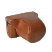 FUJIFILM X-M5 Retro Litchi Leather Camera Case Bag with Strap (Coffee) - 6