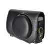 Canon G7 X Mark III Retro Leather Camera Case Bag with Strap (Black) - 2