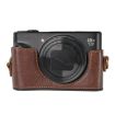 Canon PowerShot SX740 HS Leather Camera Case Bag with Strap - Coffee - 5