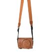 Canon PowerShot SX740 HS Leather Camera Case Bag with Strap - Brown - 6