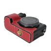 Sony ILCE-6400/A6300/A6200 Wine Red PU Leather Camera Half Case - 5
