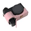 Sony ILCE-6700/A6700 Pink Litchi Texture PU Leather Camera Half Case - 7