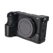 Sony ILCE-6700/A6700 Litchi Texture PU Leather Camera Half Case Black - 5
