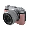FUJIFILM X-M5 Pink Litchi Texture PU Leather Camera Half Case Base - 2