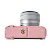 FUJIFILM X-M5 Pink Litchi Texture PU Leather Camera Half Case Base - 4