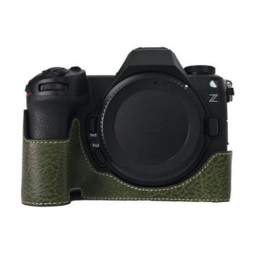 Nikon Z6III Green Litchi Texture PU Leather Camera Half Case Base - 1
