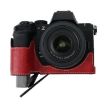 Nikon Z50II Wine Red Litchi Texture PU Leather Camera Half Case Base - 2