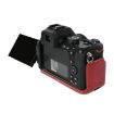 Nikon Z50II Wine Red Litchi Texture PU Leather Camera Half Case Base - 3