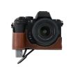 Nikon Z50II Litchi Texture PU Leather Camera Half Case Base - Coffee - 2