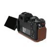 Nikon Z50II Litchi Texture PU Leather Camera Half Case Base - Coffee - 3