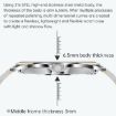 H78 1.43" AMOLED Smart Watch IP67 Waterproof BT Call Silver Milanese - 4