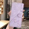 OPPO A5 5G Purple Triangles Embossed Leather Phone Case Global - 7