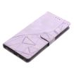 OPPO Reno14 Pro 5G Purple Leather Case - Triangles Embossed Design - 6