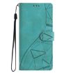 OPPO Reno14 Pro 5G Green Leather Case - Triangles Embossed Global - 2