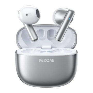 WK WS-19 Kinvoice Series Metal TWS Wireless Earbuds - Silver - 1