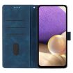 Xiaomi Poco F7 Pro/Ultra Blue Triangles Embossed Leather Phone Case - 4