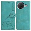 Xiaomi Poco F7 Pro/Ultra Green Triangles Embossed Leather Case - 1