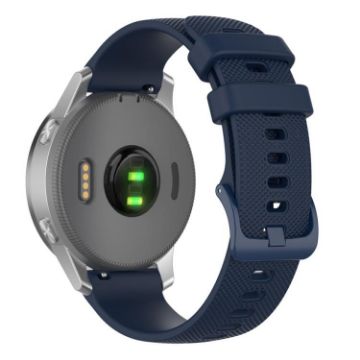 18mm Navy Blue Silicone Watch Band for Garmin Venu 2S/Move 3S/Active S - 1