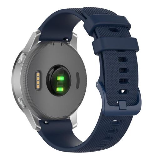 18mm Navy Blue Silicone Watch Band for Garmin Venu 2S/Move 3S/Active S - 1